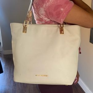 MICHAEL Michael Kors White Leather Tote